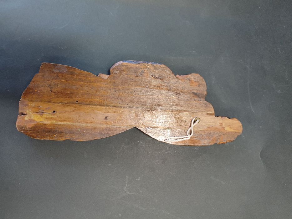 Przedwojenna płaskorzeźba Żydzi grający na skrzypcach drewno