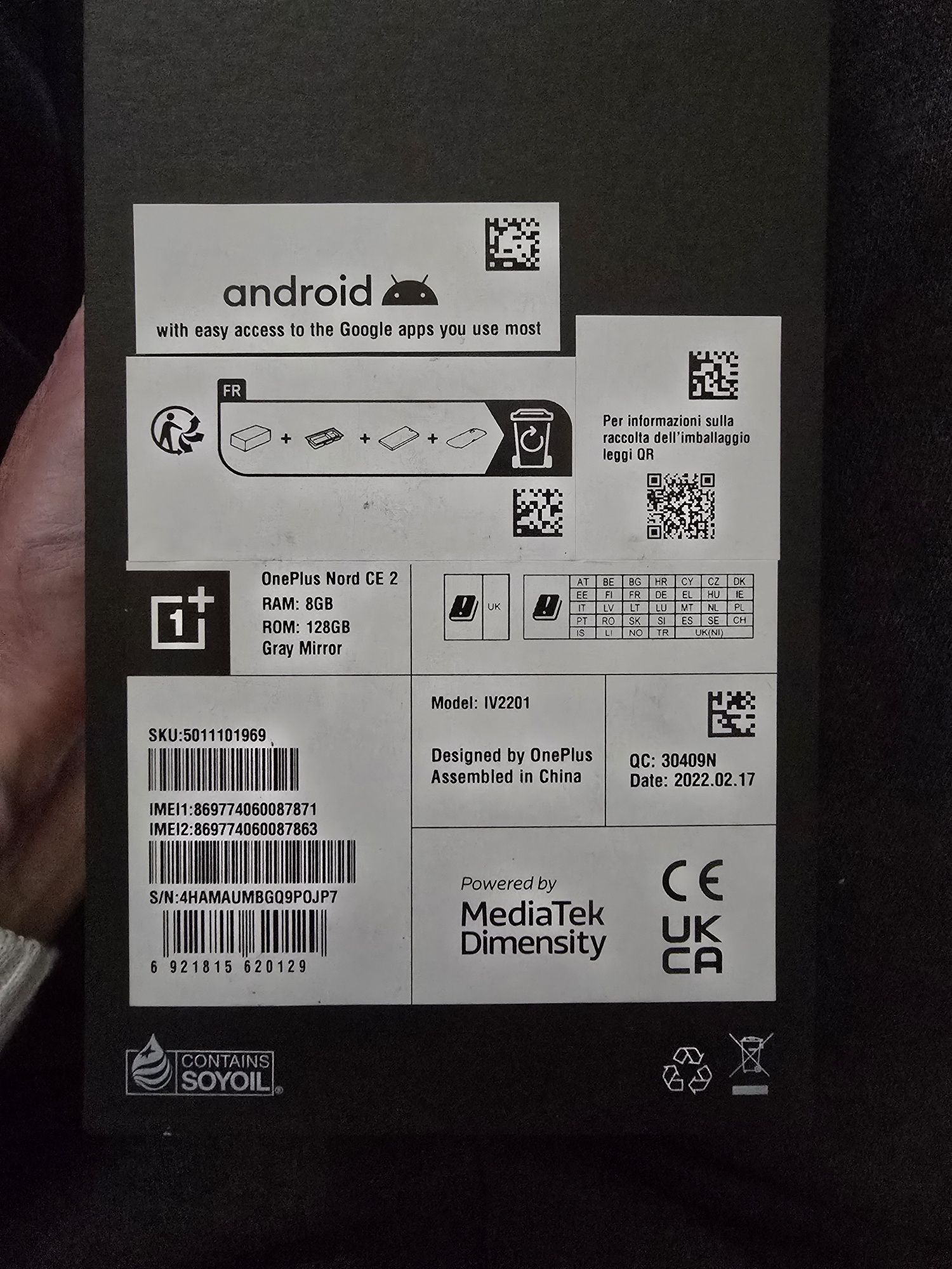 One Plus Nord CE 2 8 GB