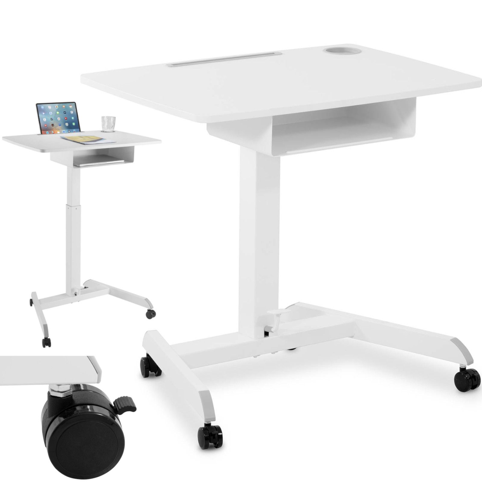 stolik stojak pod laptopa odchylany regulowany z półką 80 x 56 qmx