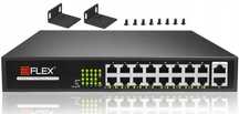 Switch PoE 16x POE +2x Gigabit Uplink 160W montaż RACK 1U EIFLEX