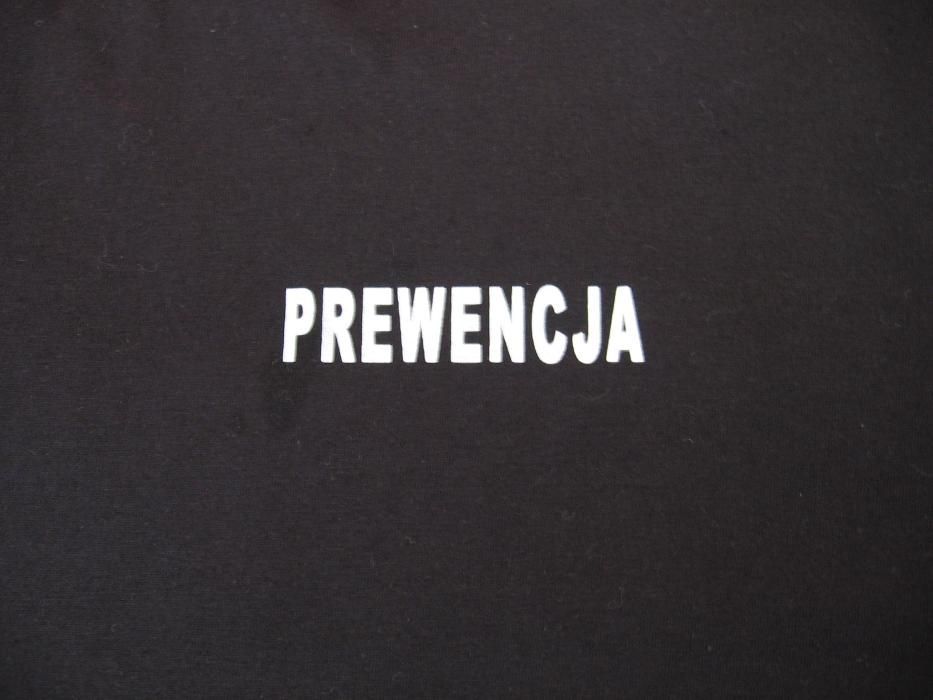 Koszulka T-shirt Prewencja czarna nowa