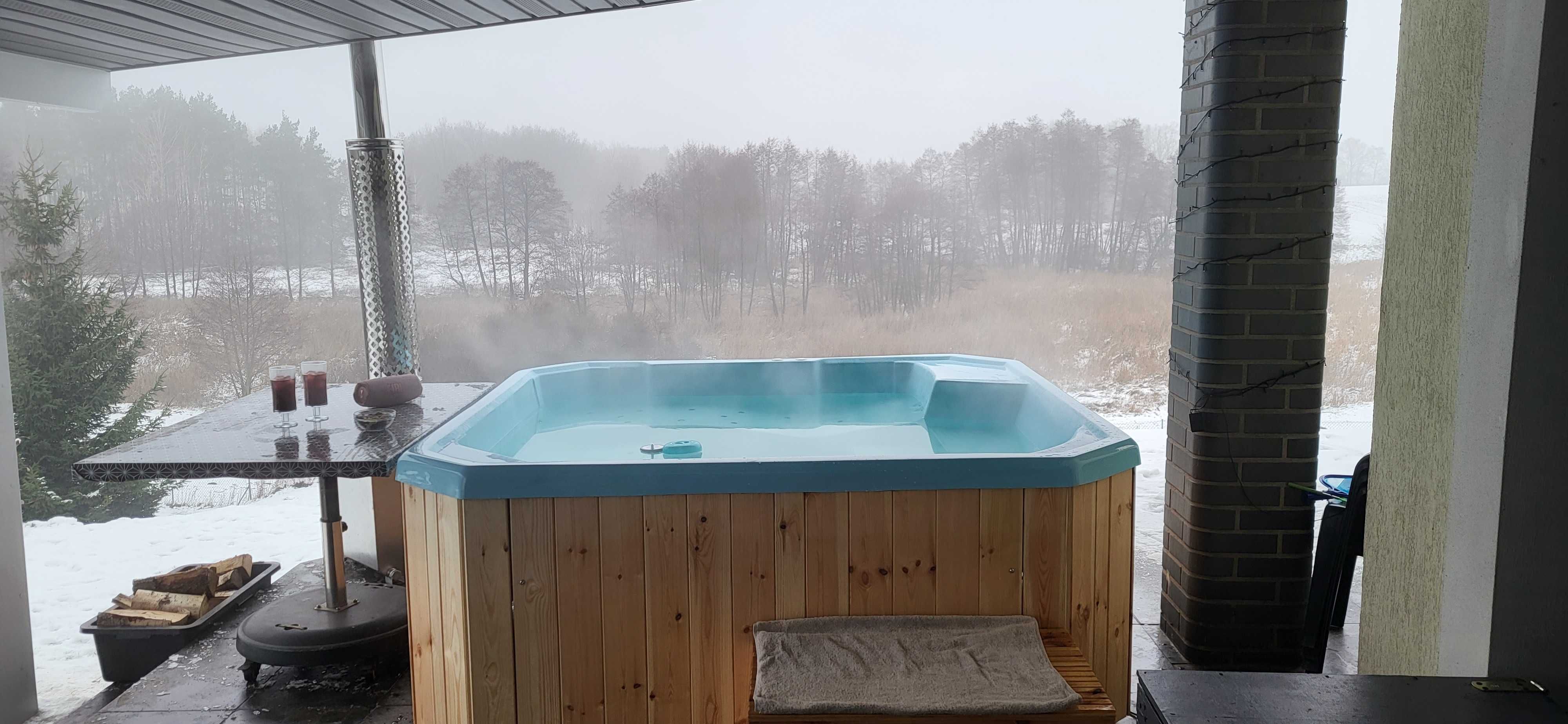 Jacuzzi hydromasaż air masaż grzałka pokrywa balia bania basen ZESTAW