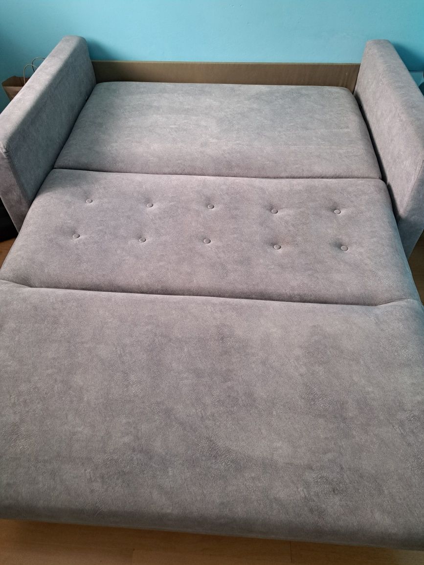 Kanapa sofa rozkładana szara