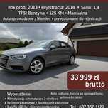Audi A3 Audi A3 Limuzyna 1.4 TFSI Ambiente • Xenon • Klima 2-strefowa • LED