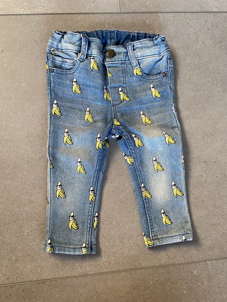 H&M 68 cm jeansy spodnie jeansowe legginsy banany