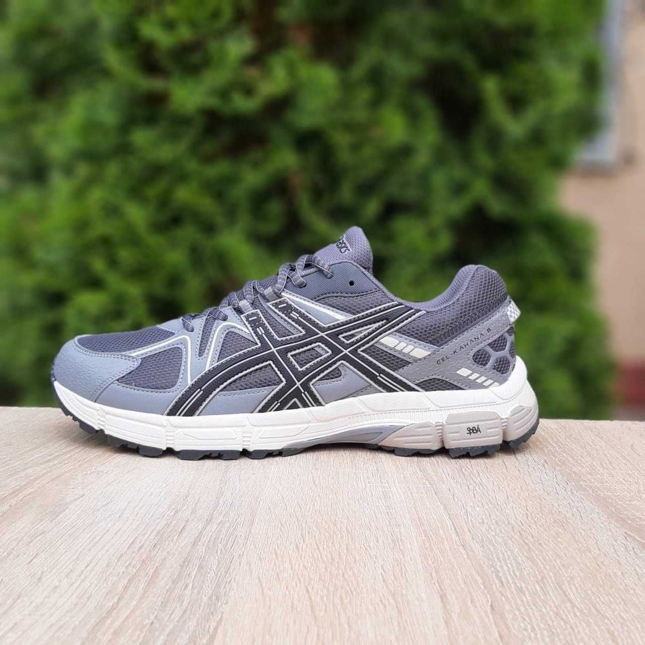 Чоловічі кросівки Asics Gel Kahana 8 сірі на білій ВЕЛИКАНИ 11258