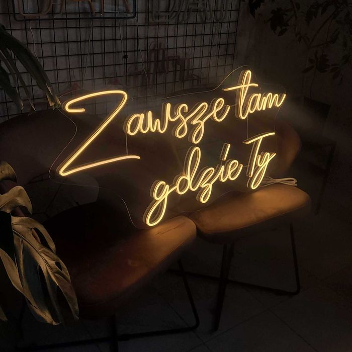 Zawsze tam Gdzie Ty napis ledowy neon ledon ślub wesele napis neonowy