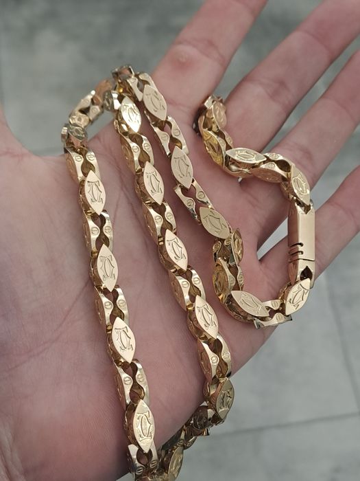 Złoty łańcuszek splot CARTIER