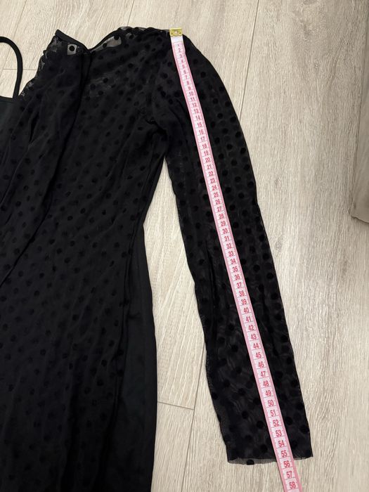 Сукня в горошок чорна