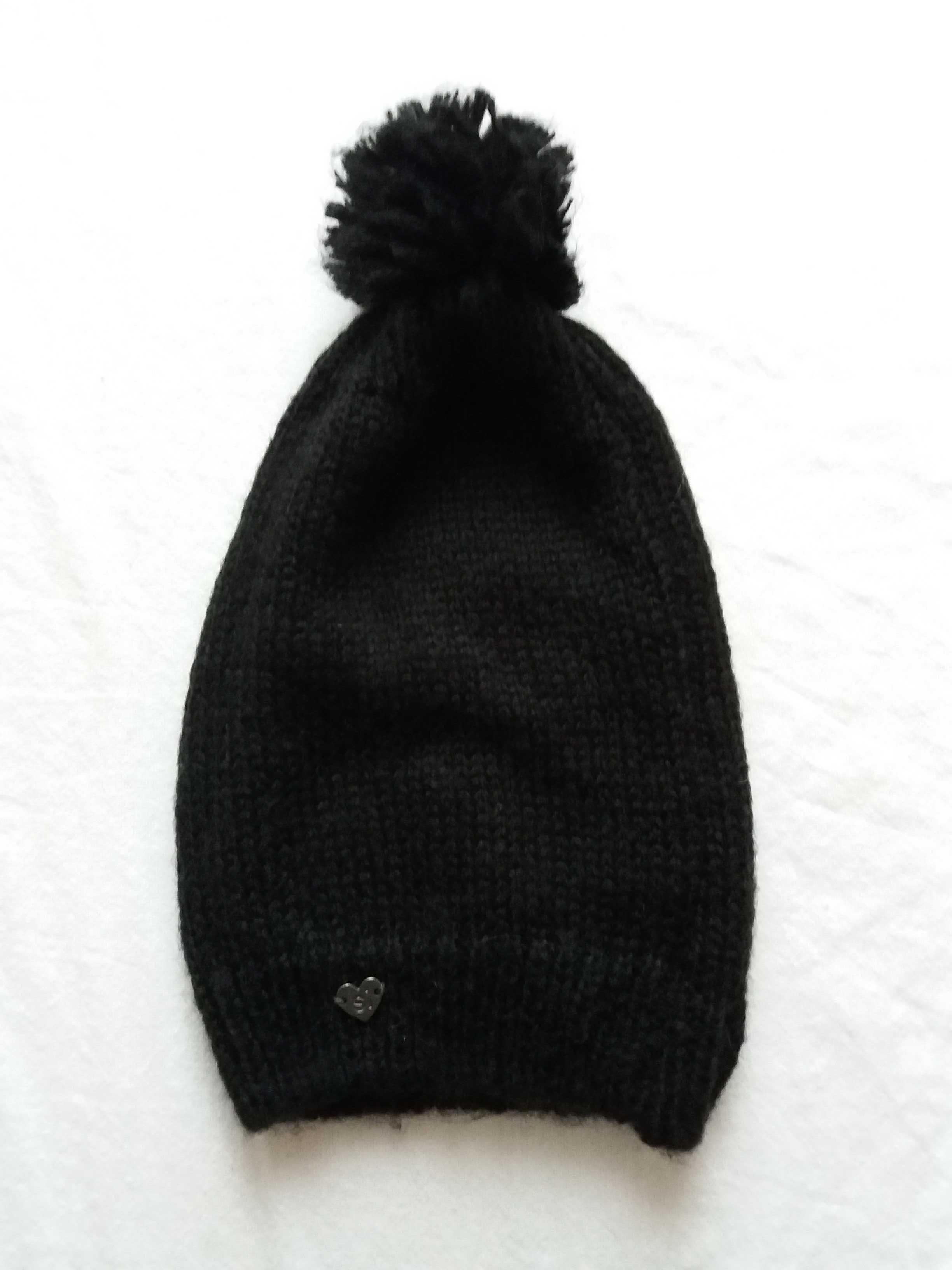 Nowa czarna czapka zimowa Sinsay S/M na małą głowę