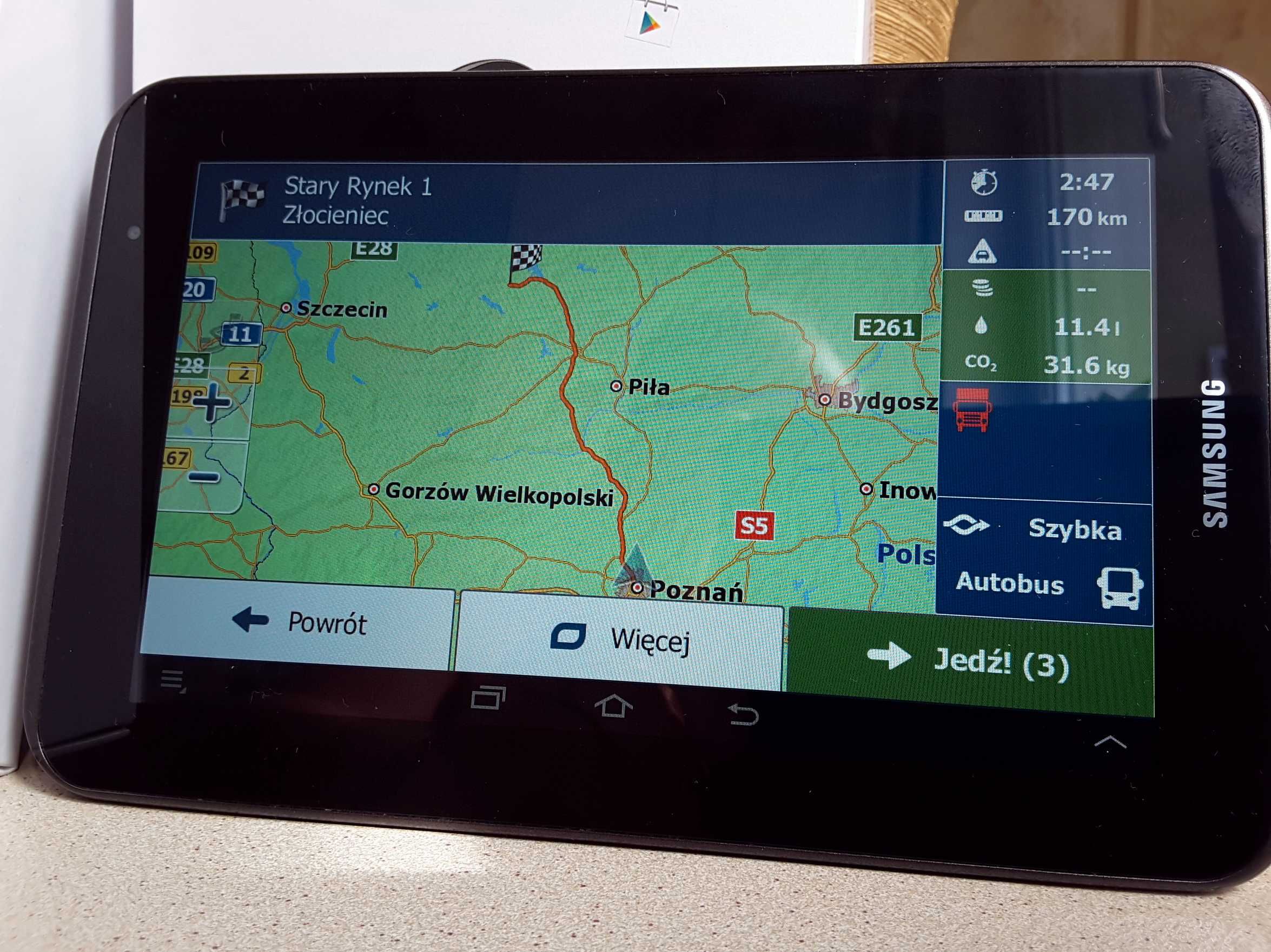 Tablet Samsung Tab 2    7 cali   navi IGO Primo Truck