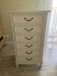 Komoda retro vintage 6 szuflad biała mdf