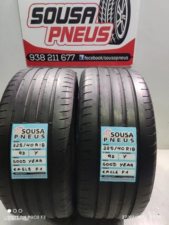 2 pneus semi novos 225-40r18 goodyear - oferta dos portes 120 EUROS