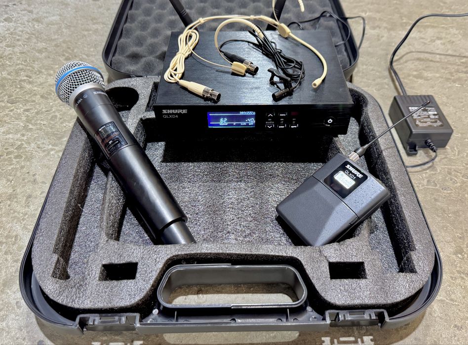 Shure QLXD Beta58, ручний мікрофон, бодіпак,головна гарнітура,петличка