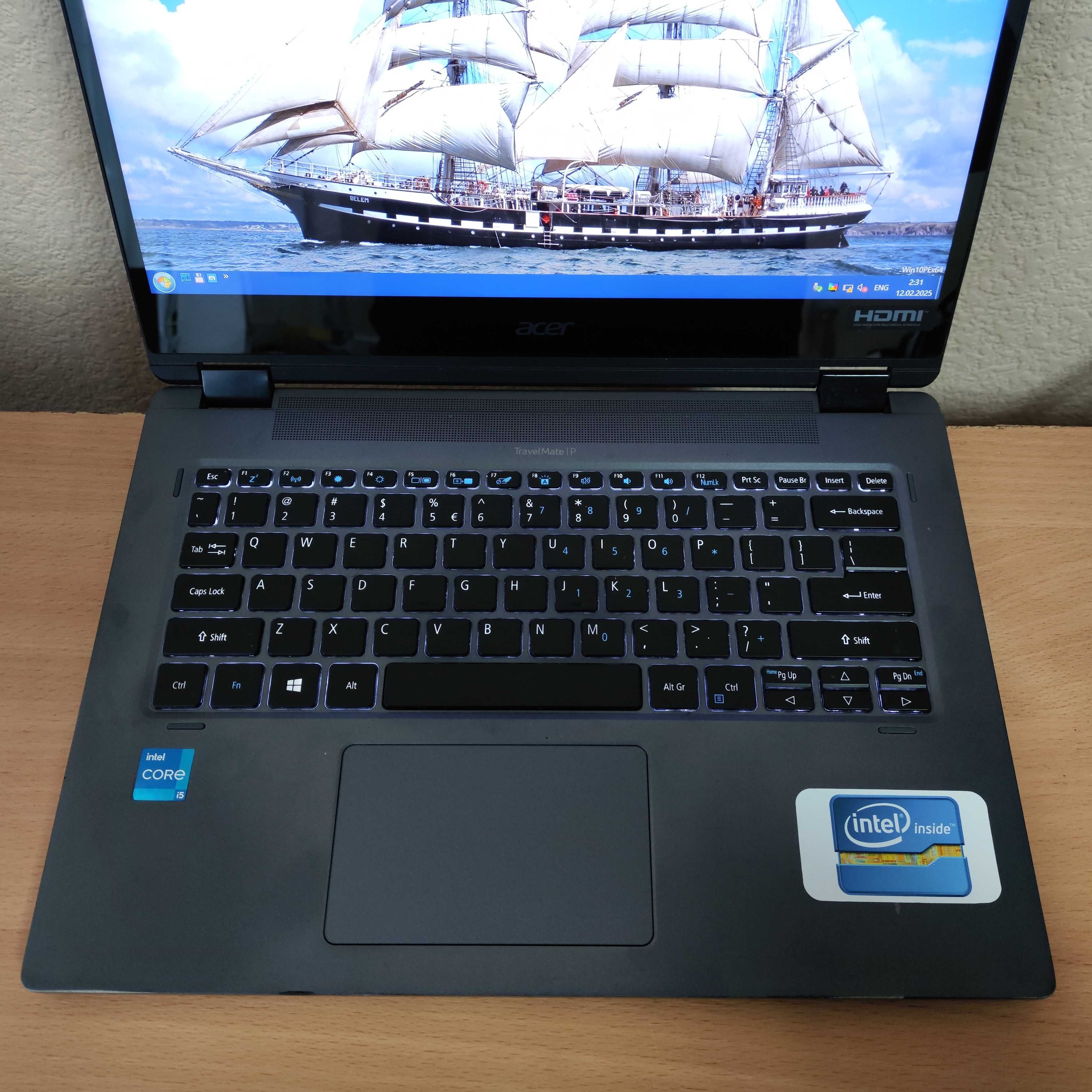 Ноутбук трансформер Acer 14" FHD/IPS ТАЧ i5-1135G7 4ядра/8DDR4/256 SSD