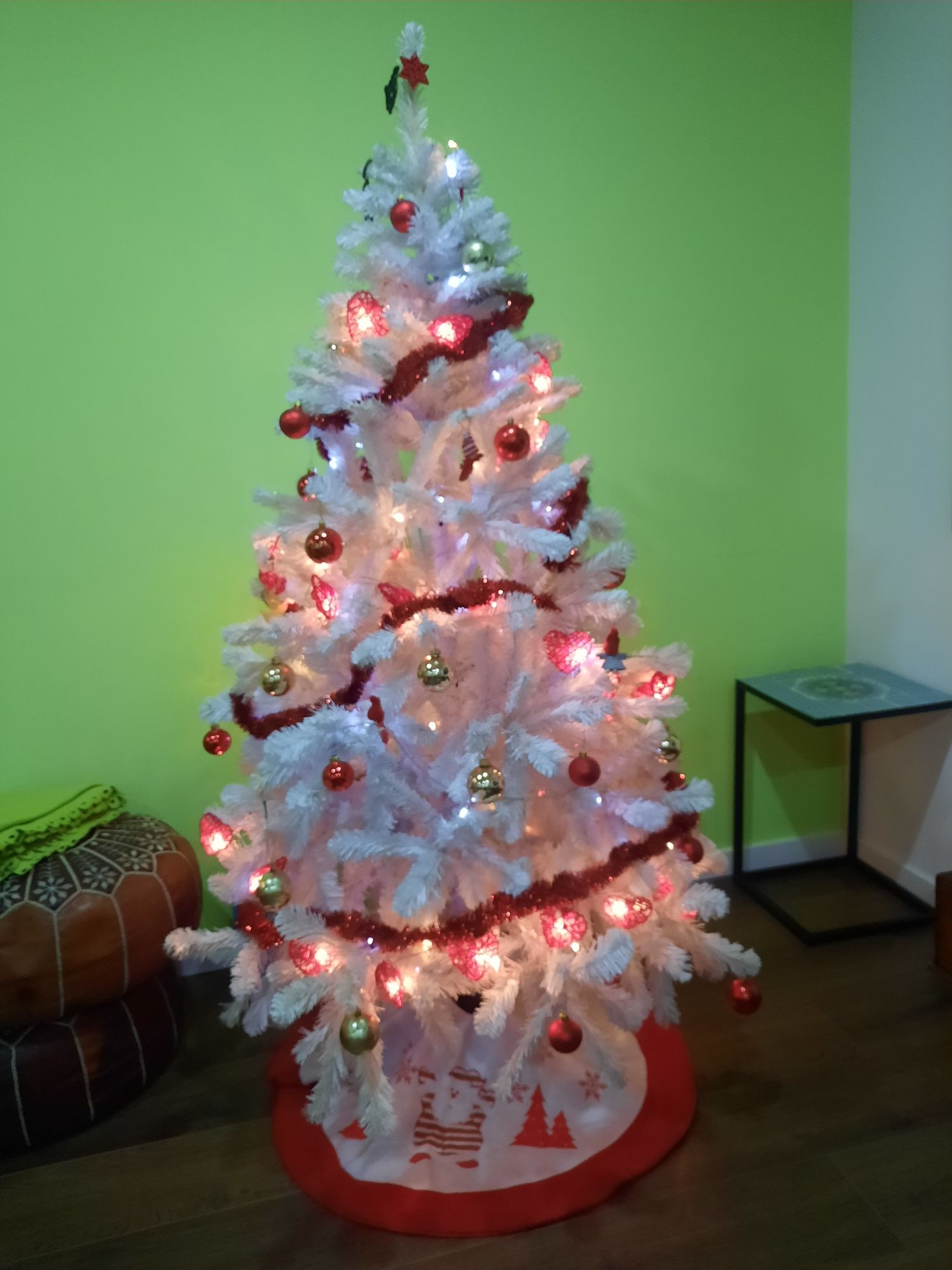 Árvore de Natal 180cm branca artificial