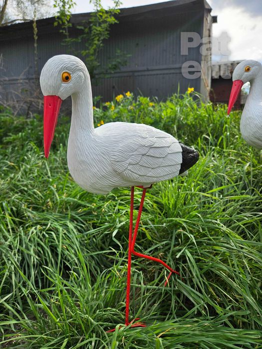 Figurki bocian bociek do ogrodu dekoracja działka ozdoba 2 szt.