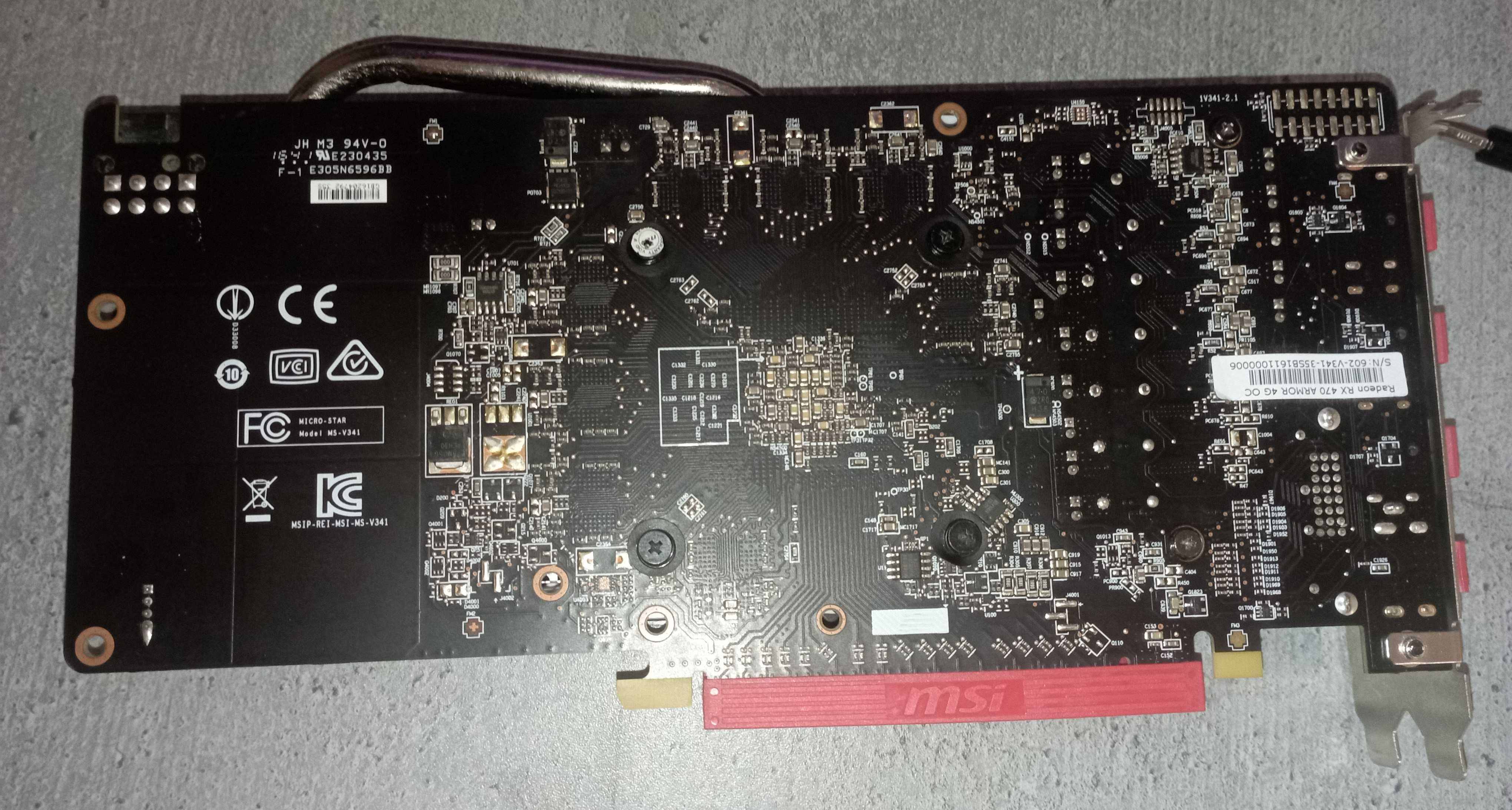 Ігрова відеокарта MSI RX470 4GB Armor