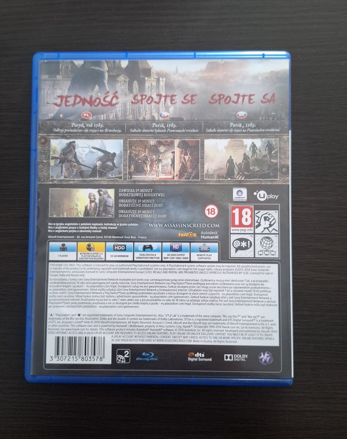 Gra Assassin's creed unity  edycja specjalna Ps4.