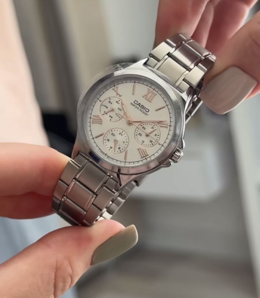 Акция!Часы женские Casio серебро золото оригинал на подарок новый год