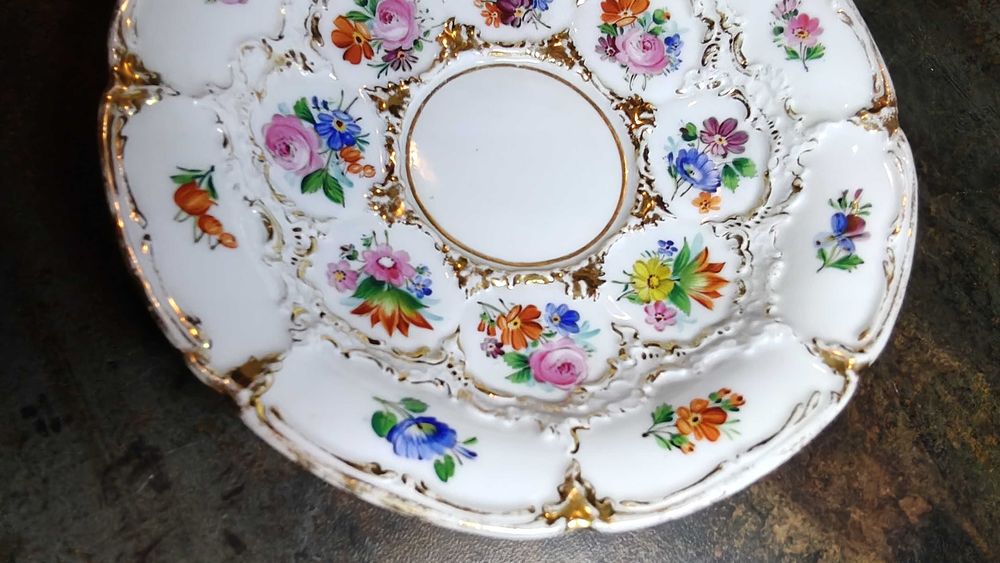 Porcelana Miśnia (Meissen), filiżanka, spodek, vintage