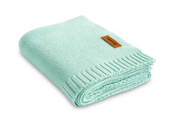 Kocyk bambusowo-bawełniany Sensillo 80x100 mięta