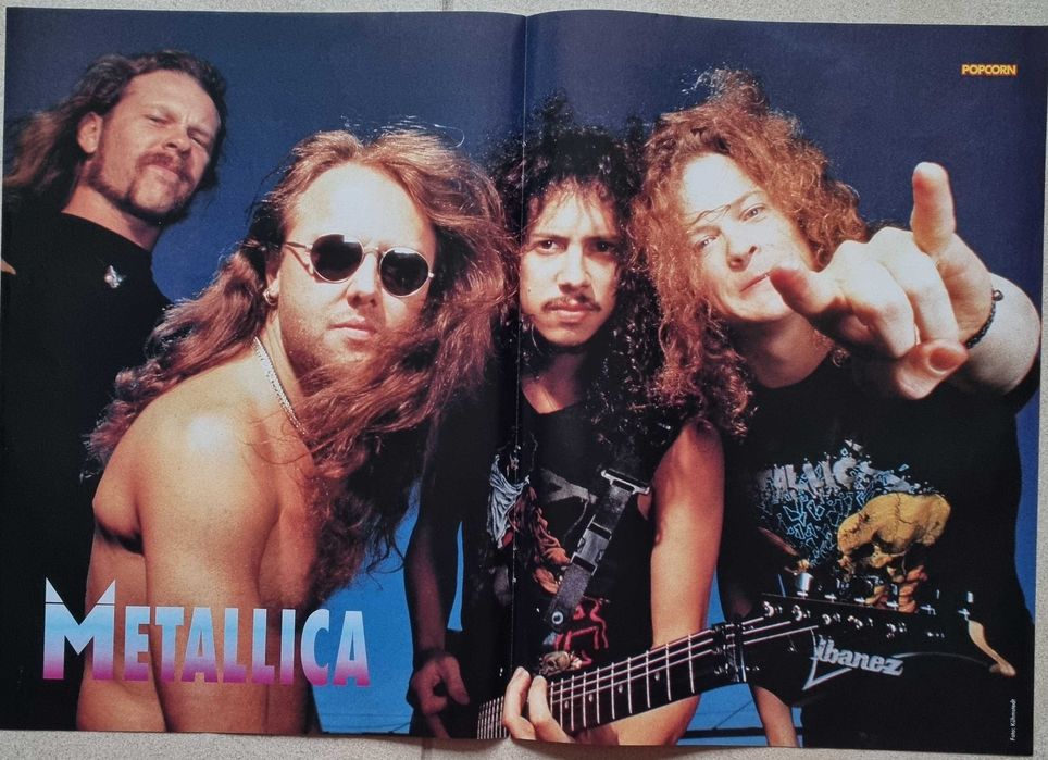 2 plakaty Metallica lata 80/90: James Hetfield (XXL), cały zespół