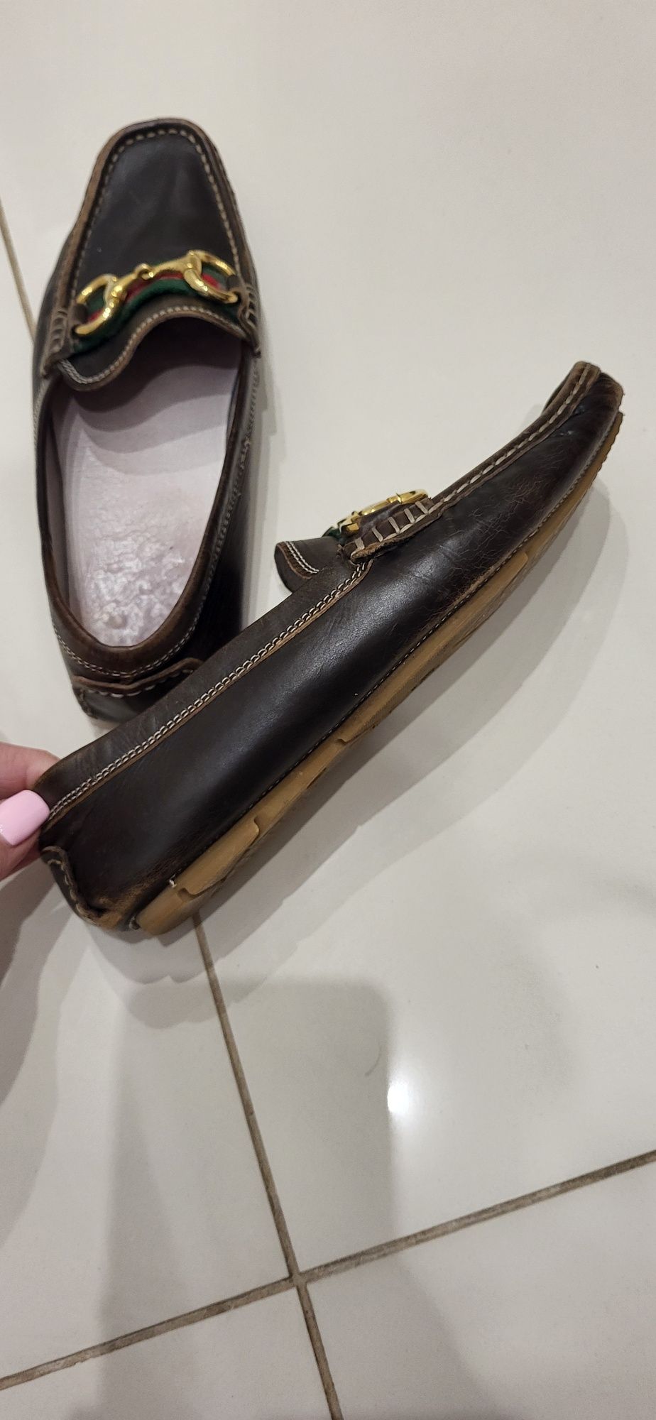Gucci-mokasyny skóra