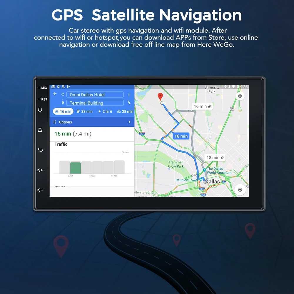 Auto Rádio Android com Wifi e GPS 2 Din Novo em Caixa