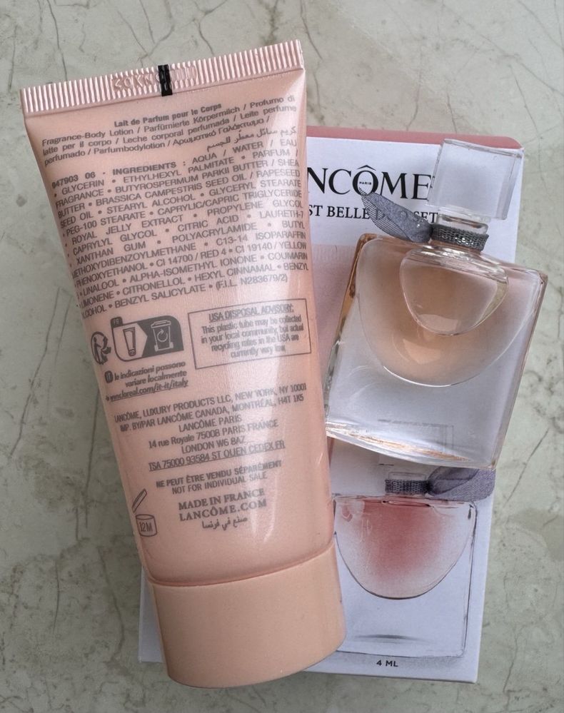 Оригінальний подарунковий набір lancome la vie est belle