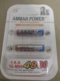 Akumulatorki baterie AAA 1,2V Ni-MH 4800mAh 2szt