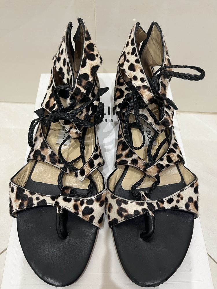 Леопардовые босножки Jimmy Choo