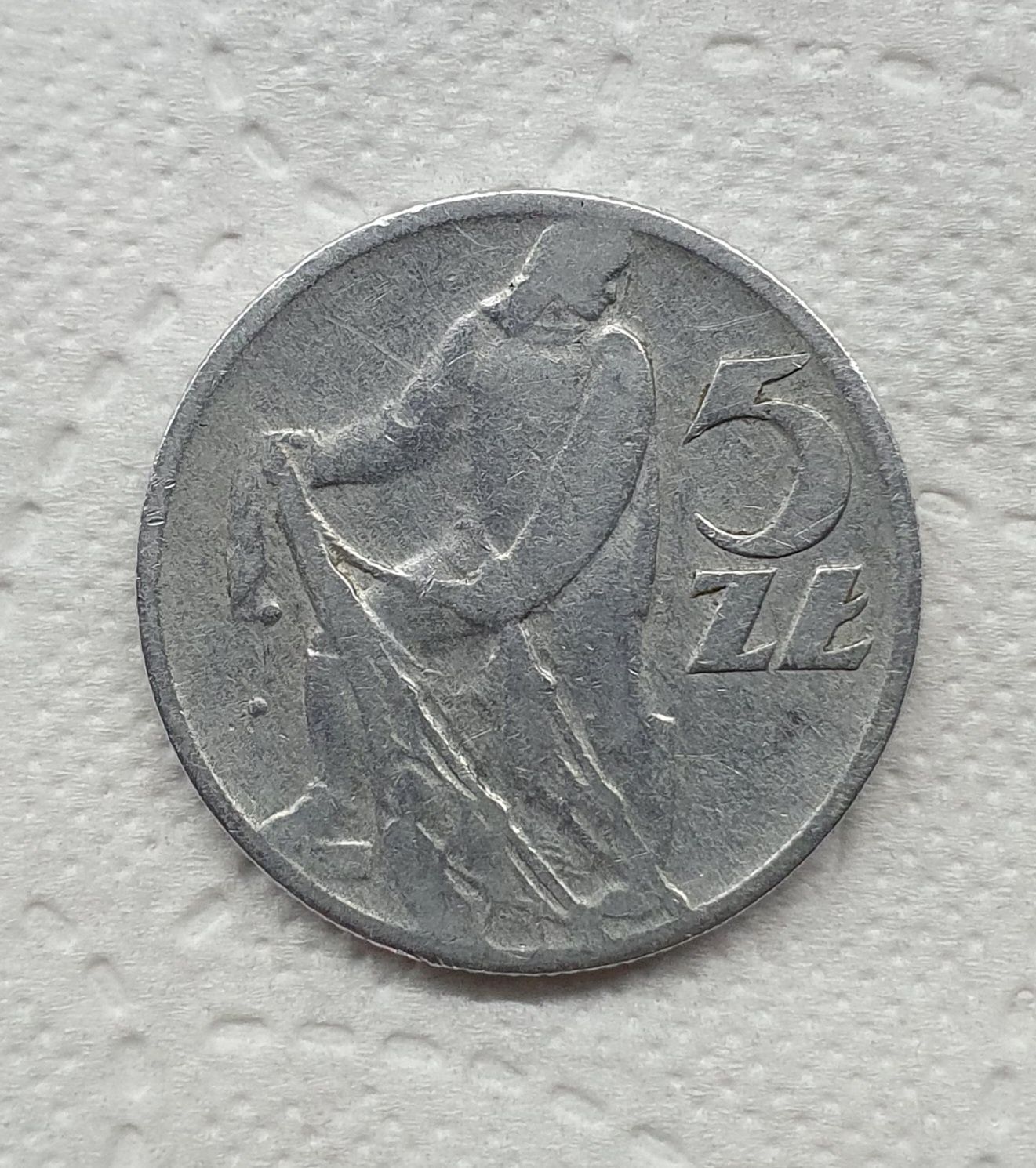 Moneta 5zl 5zł rybak 1959 rok