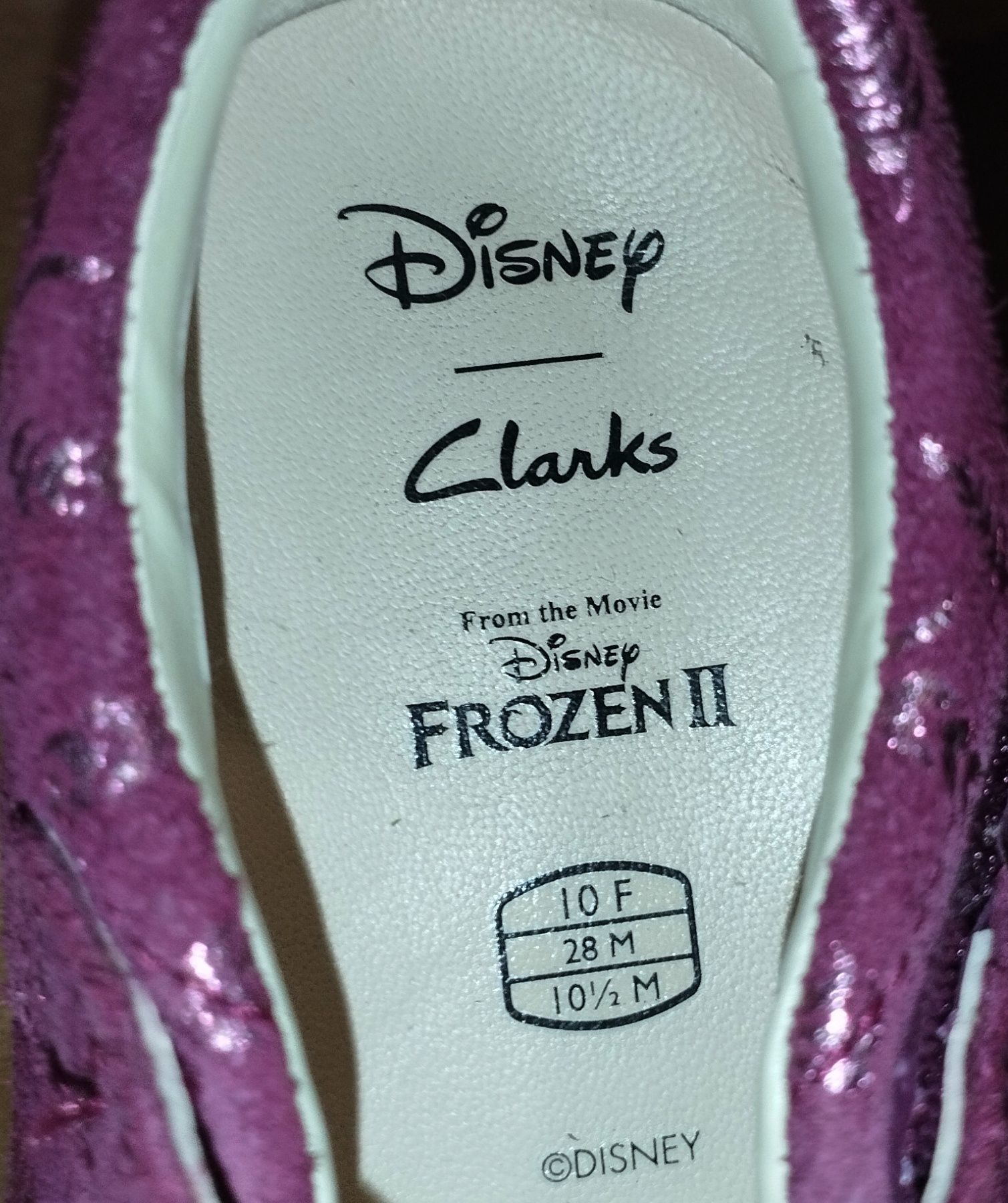 Clarks туфлі нові для дівчинки шкіряні Clarks Disney Frozen р.28