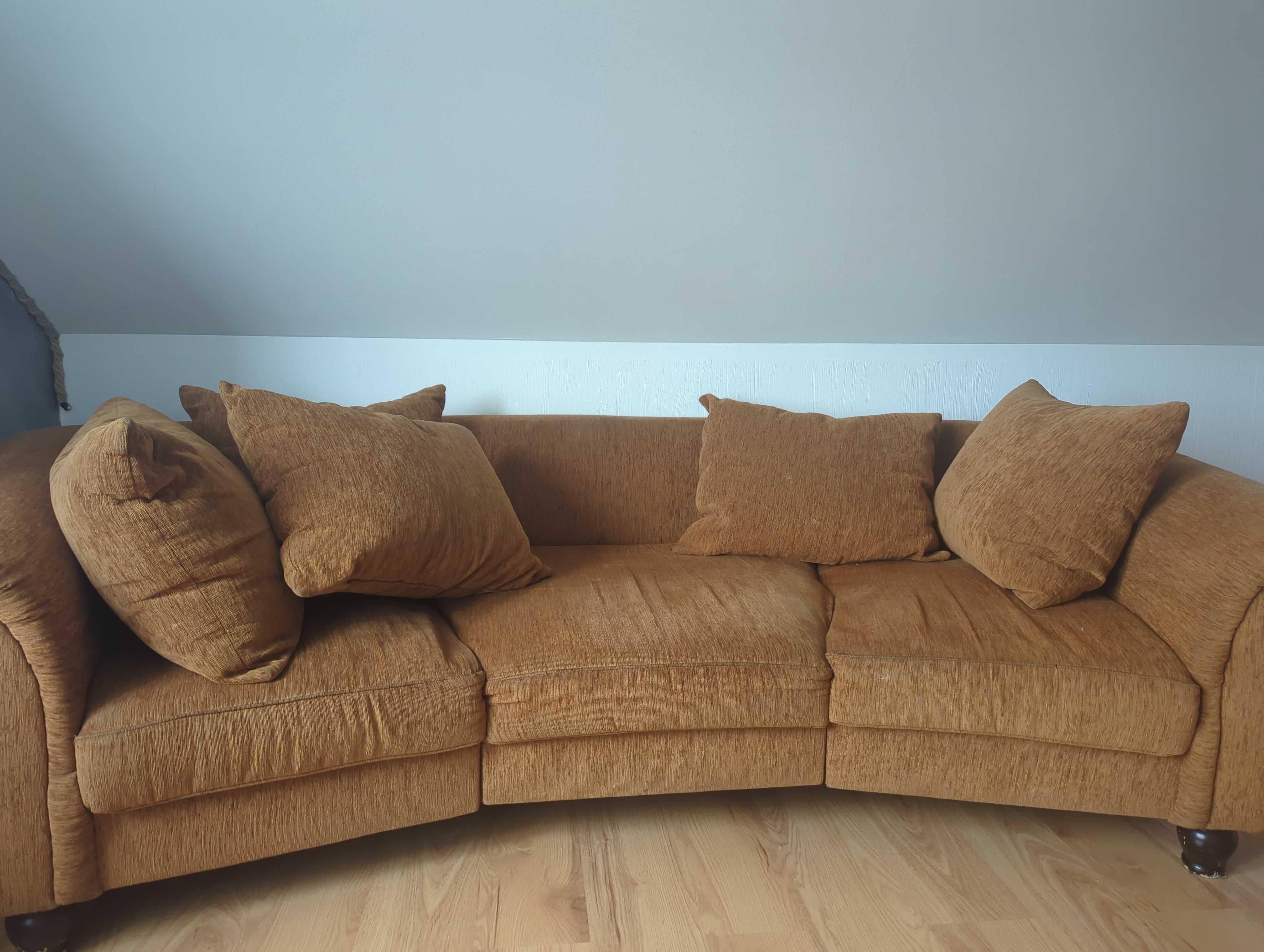 Sofa używana kolor rudy
