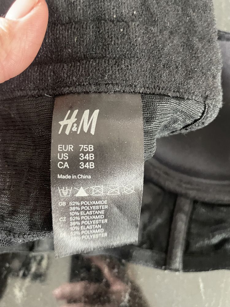 Czarny półgorset H&M gorset 75b