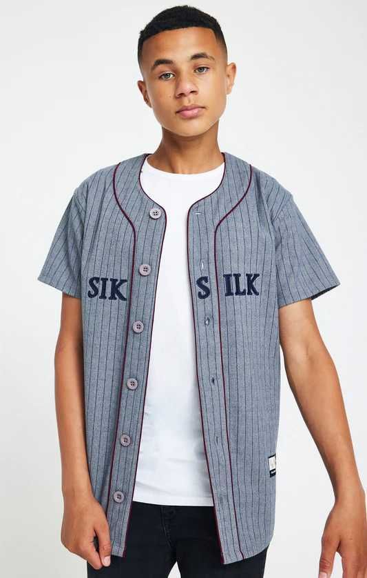 Koszulka baseballowa - SIKSILK - rozm 13 - 14 lat (SS111)