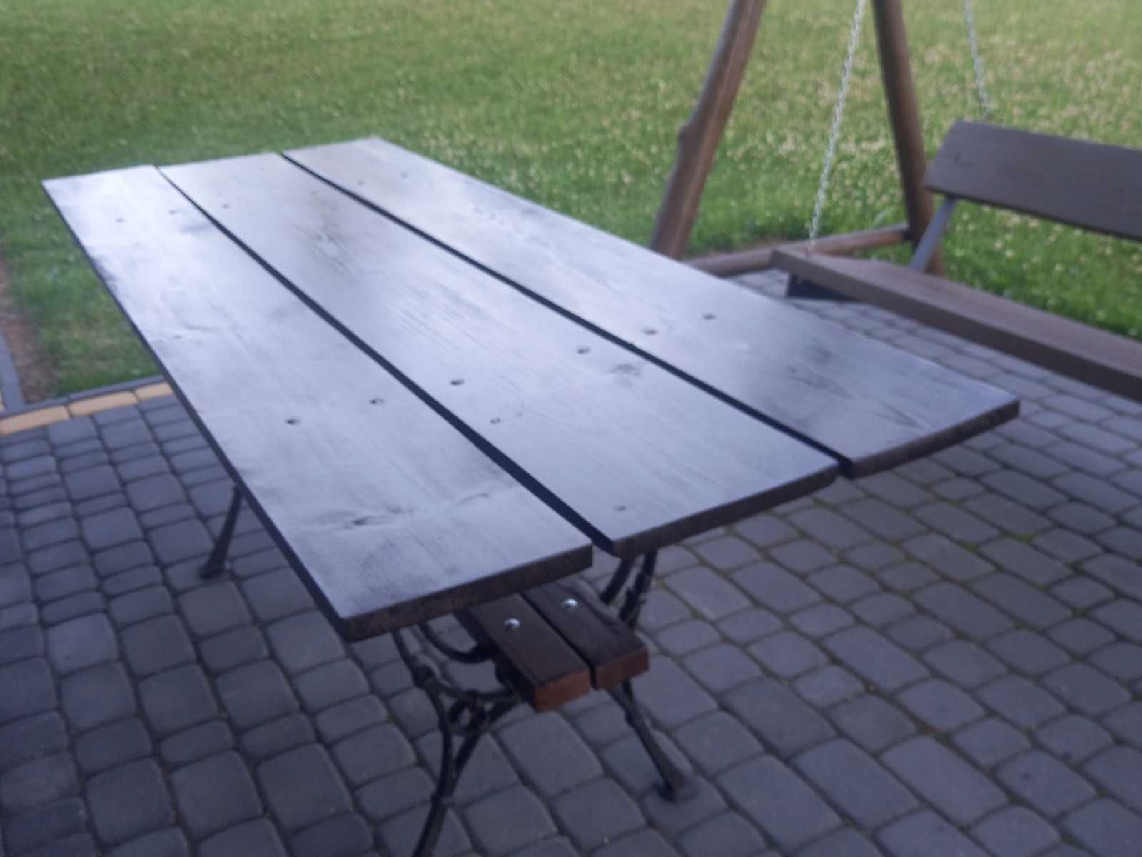 Stół drewniany ogrodowy duży nowy