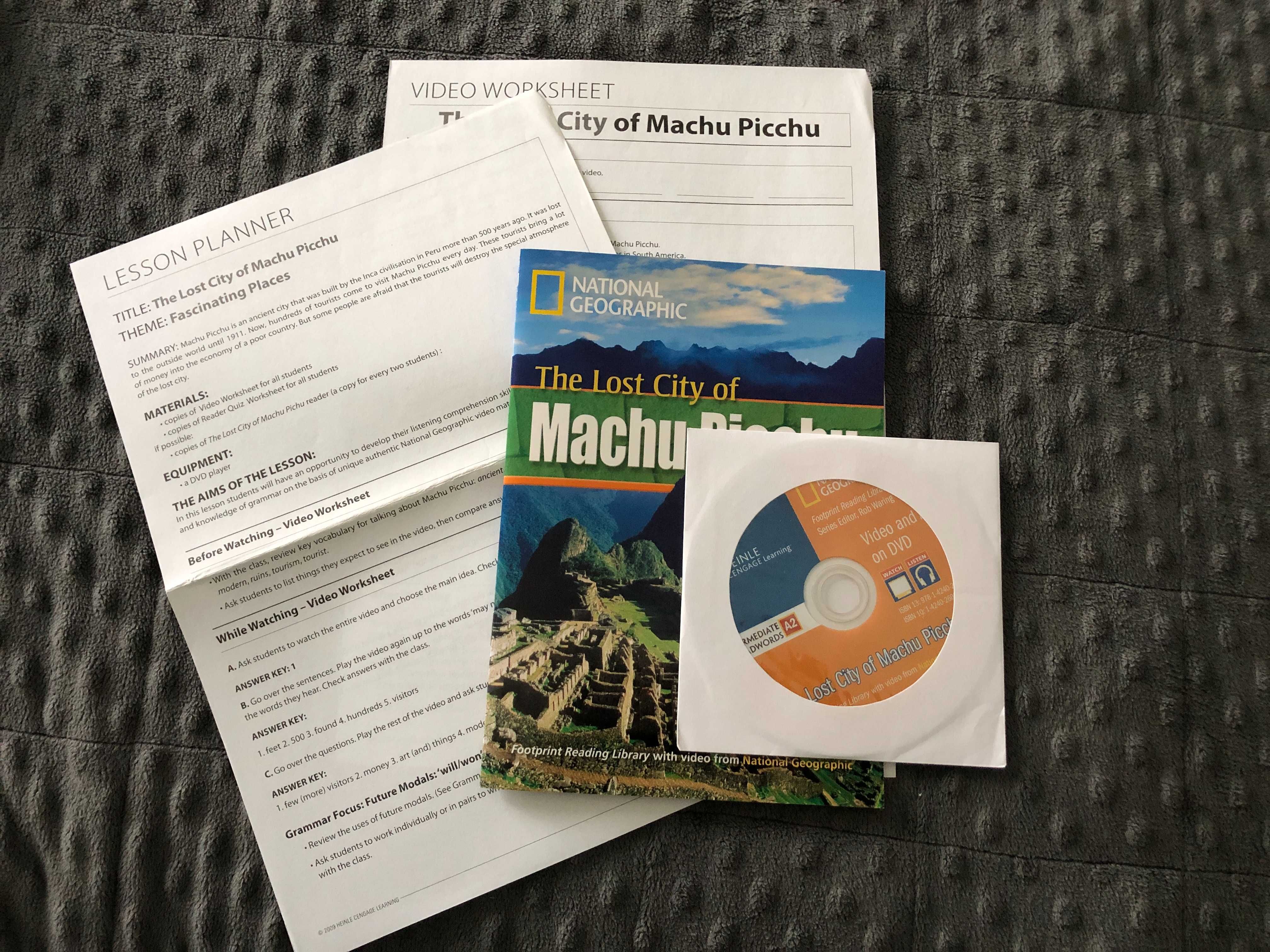 The lost city of Machu Picchu książeczka + DVD + lesson planner A2