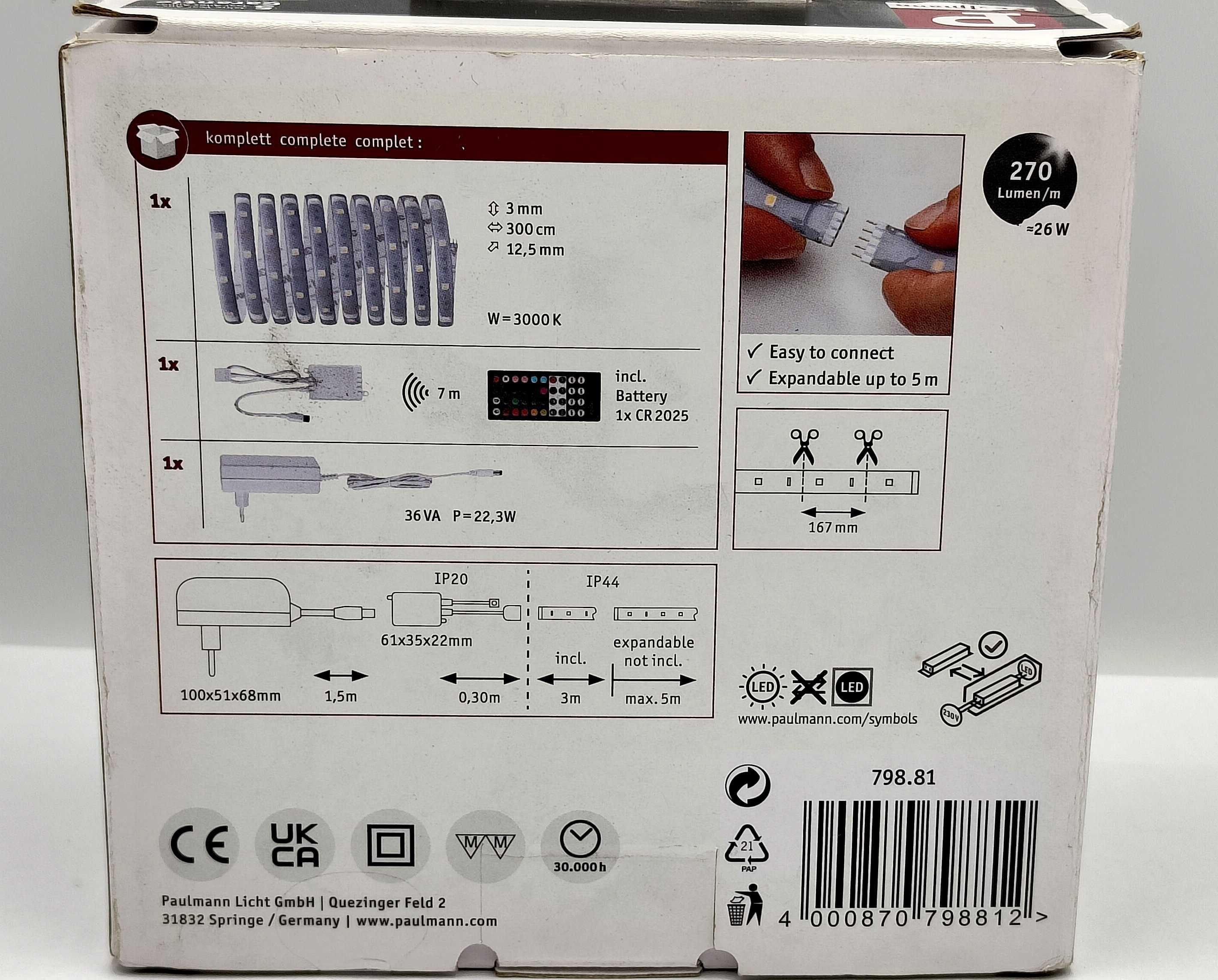Nieużywana Taśma LED Paulmann MaxLED Basic RGB 3 m 24 V