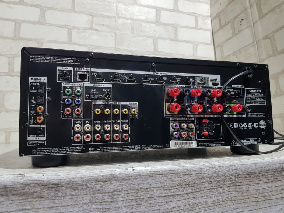 Пульт! 7.2 AV ресивер ONKYO TX-NR616, HDMI, USB, 4К, Flac,б/у