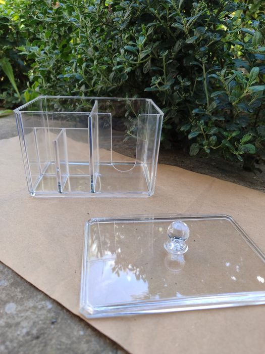 Акриловий органайзер для ватних дисків і паличок