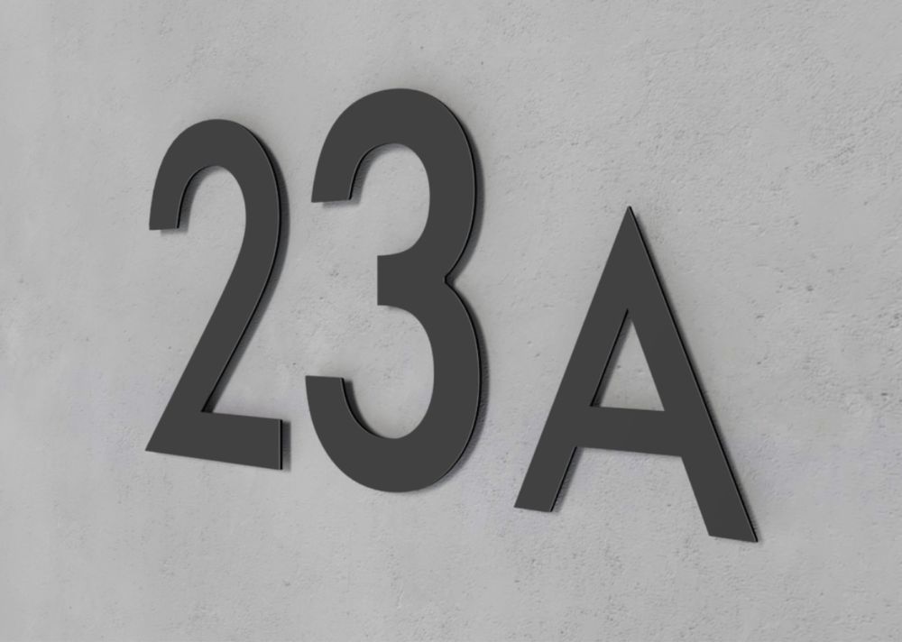 Tabliczka adresowa, numer na dom 3D aluminiowy, 177