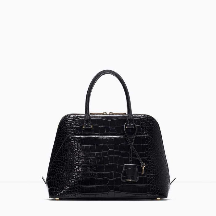 Mala em croco preto da Zara