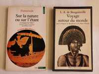Livros em francês - Parmênides e L. A. de Bougainville