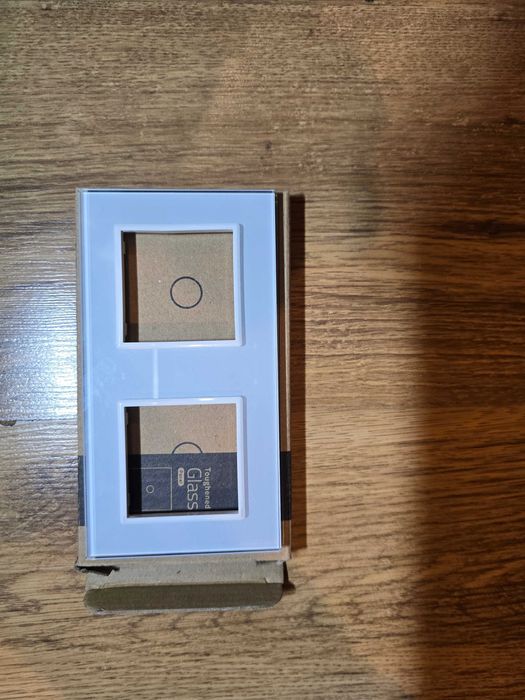 Livolo ramka podwójna szklana biała