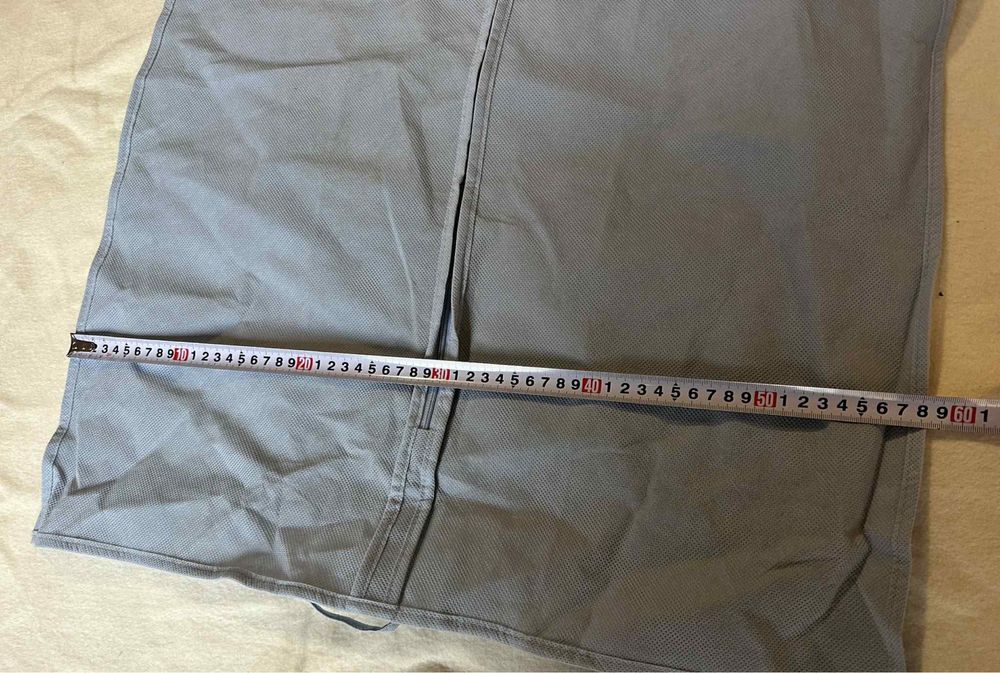 Чохол для одягу сірий з вішаком