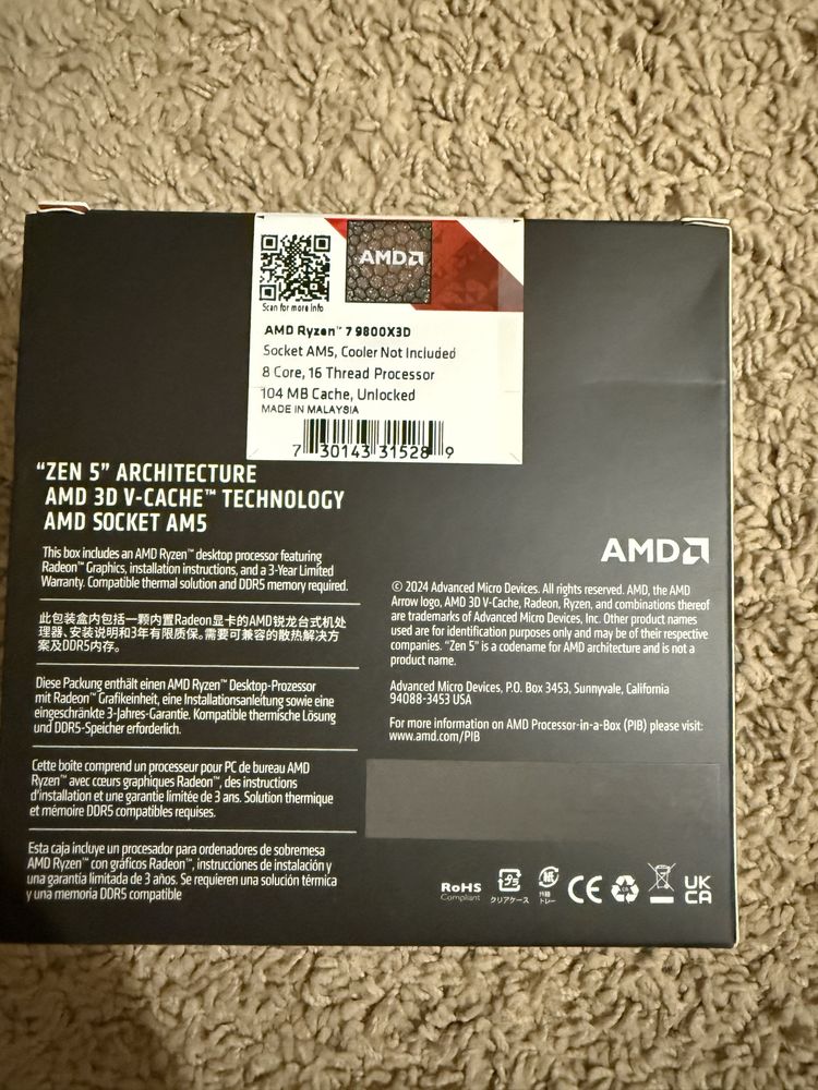 Процесор AMD Ryzen 7 9800X3D