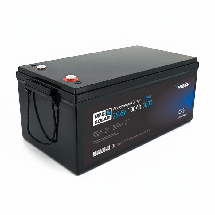 Акумулятор Merlion LiFePO4 25.6V 100Ah — надійне рішення для стабільно