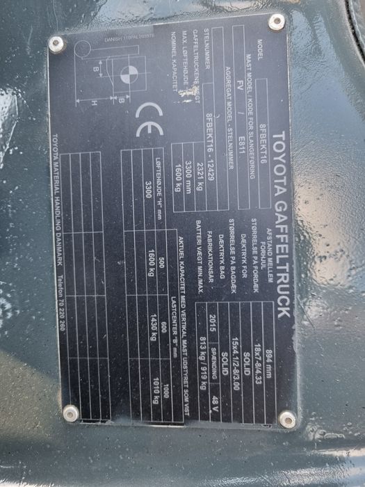 Wózek widłowy elektryczny Toyota Triplex 2015rok